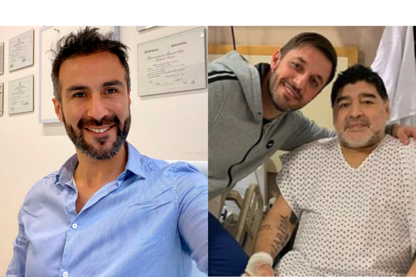 Leopoldo Luque, Mat&iacute;as Morla y Diego Maradona